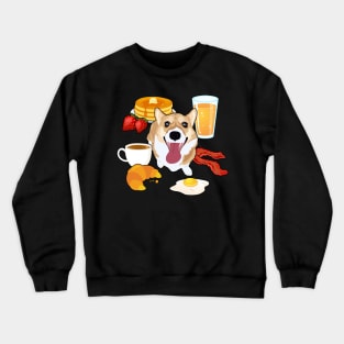 Breakfast Corgi Crewneck Sweatshirt